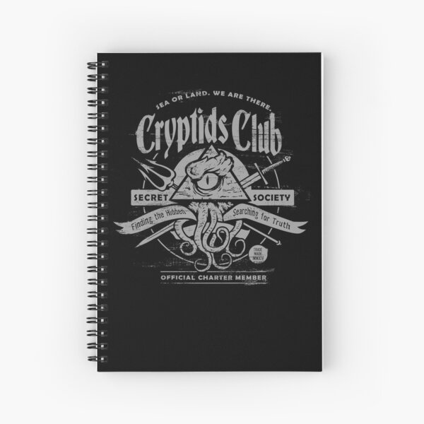 Cryptids Club (Dark Shirt Version) Spiral Notebook