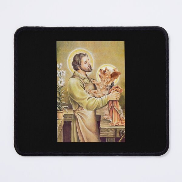 Item preview, Yorkshire Terrier Love St Joseph art dogs lover designed and sold by Alexanderhishop.