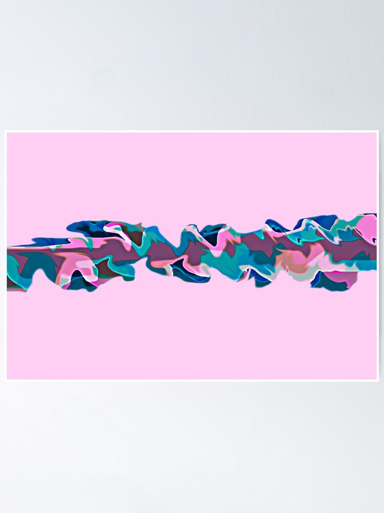 "Pink & Teal Abstract Art" Poster for Sale by offtrackcrafts Redbubble