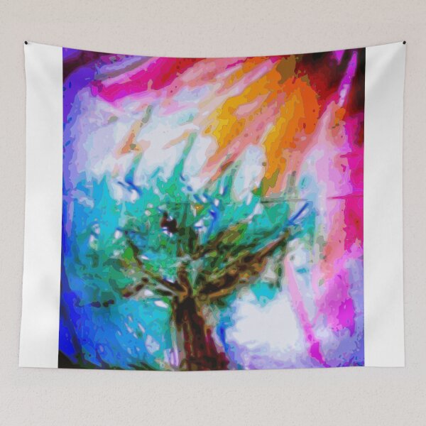 Item preview, Lone tree on moors in acrylics designed and sold by wytrbt.