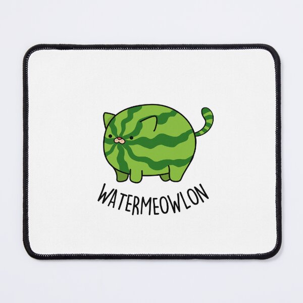 Item preview, Water-meow-lon Funny Watermelon Puns designed and sold by punnybone.