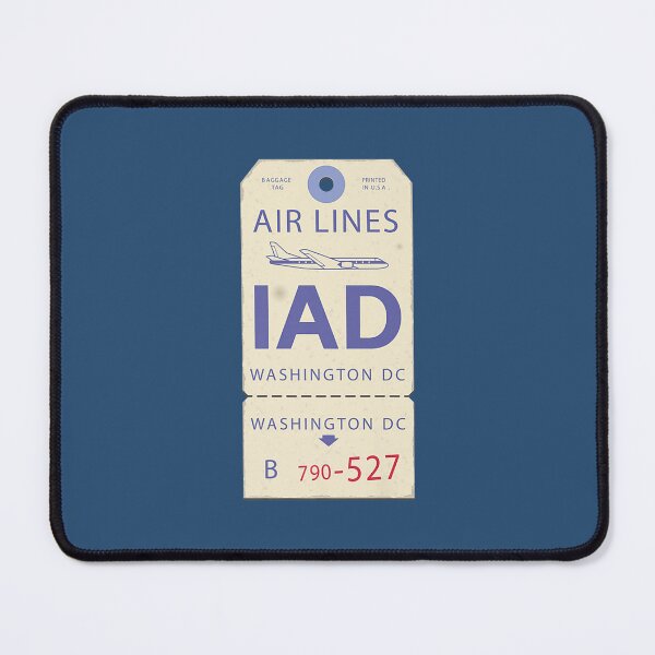 Item preview, Vintage Baggage Tag for Washington Dulles Airport - IAD Premium designed and sold by RiXin.