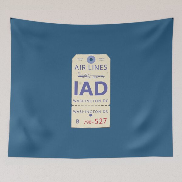 Item preview, Vintage Baggage Tag for Washington Dulles Airport - IAD Premium designed and sold by RiXin.