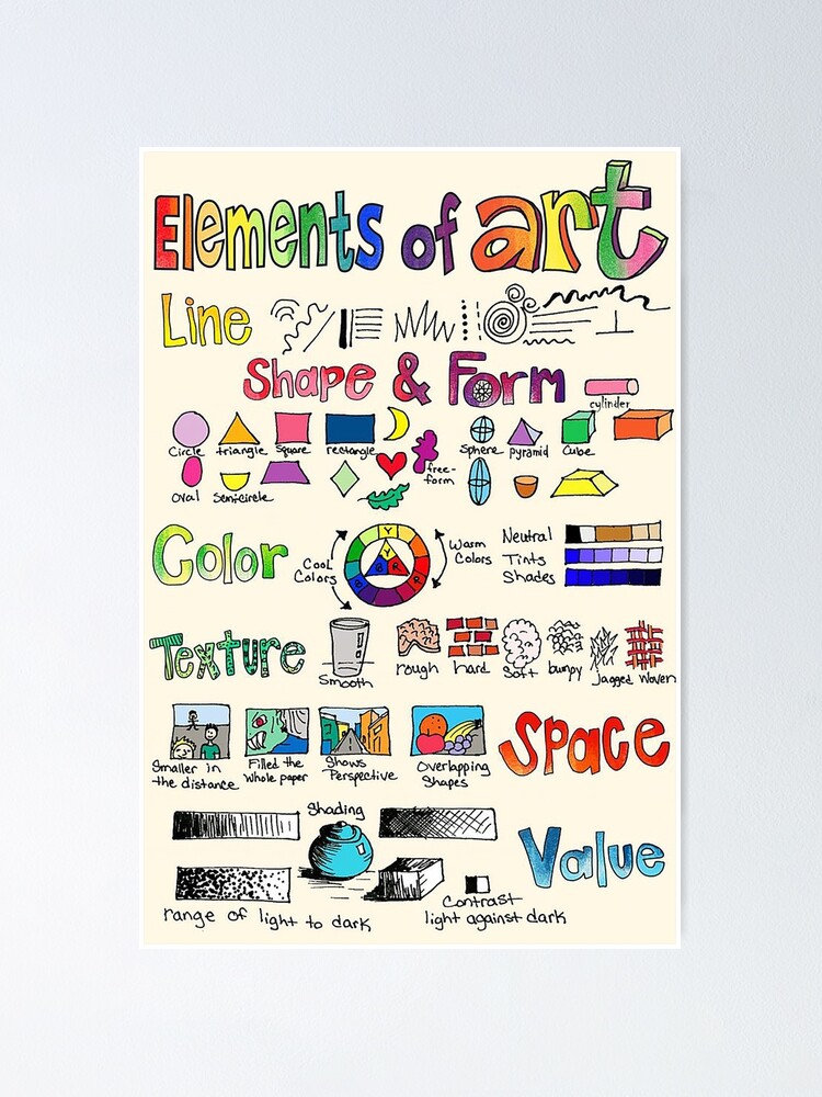 art-elements-of-art-great-teacher-poster-for-sale-by-sellexxf69-redbubble for Free Printable Elements Of Art Posters Art - Elements of Art - Great teacher
