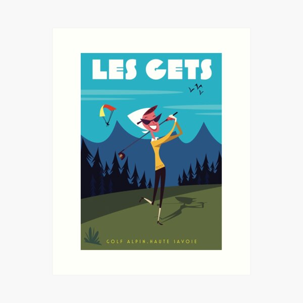 Item preview, Les Gets golf poster designed and sold by GAGodel.