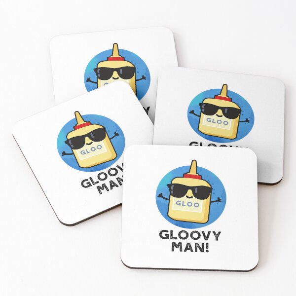 Item preview, Gloovy Man Funny Super Glue Puns  designed and sold by punnybone.