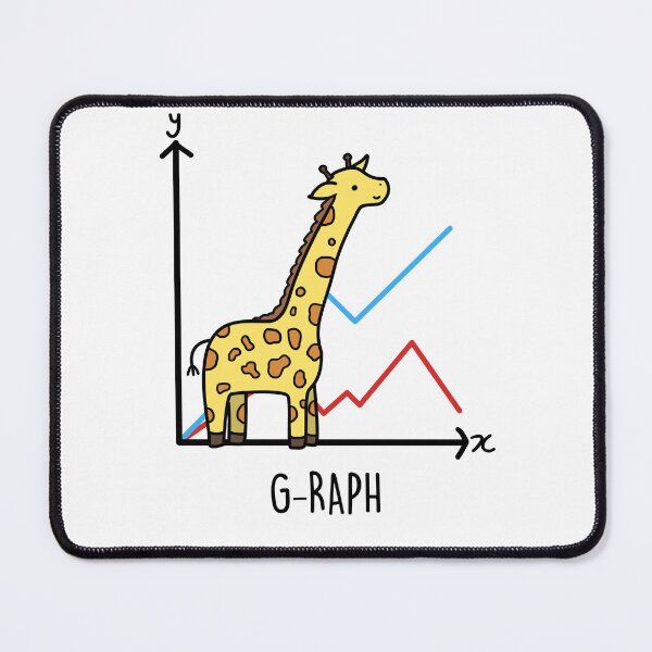 Item preview, Giraffe Graph Animal Puns designed and sold by punnybone.