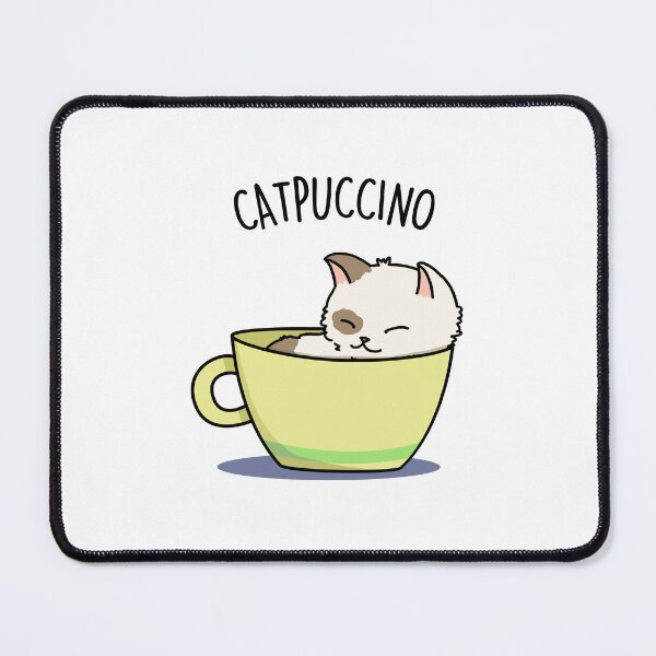 Item preview, Catpuccino Funny Cappuccino Cat Puns designed and sold by punnybone.