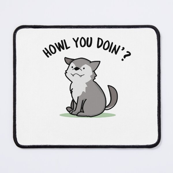 Item preview, Howl You Doin Funny Wolf Puns designed and sold by punnybone.