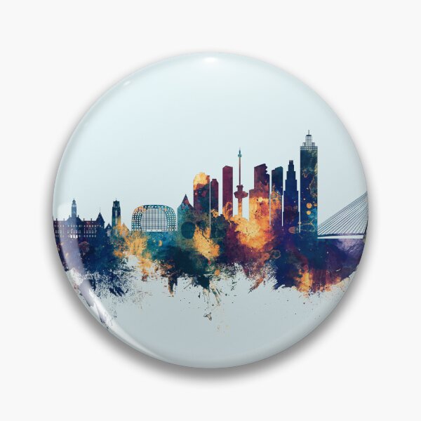 Item preview, Rotterdam The Netherlands Skyline designed and sold by ArtPrints.
