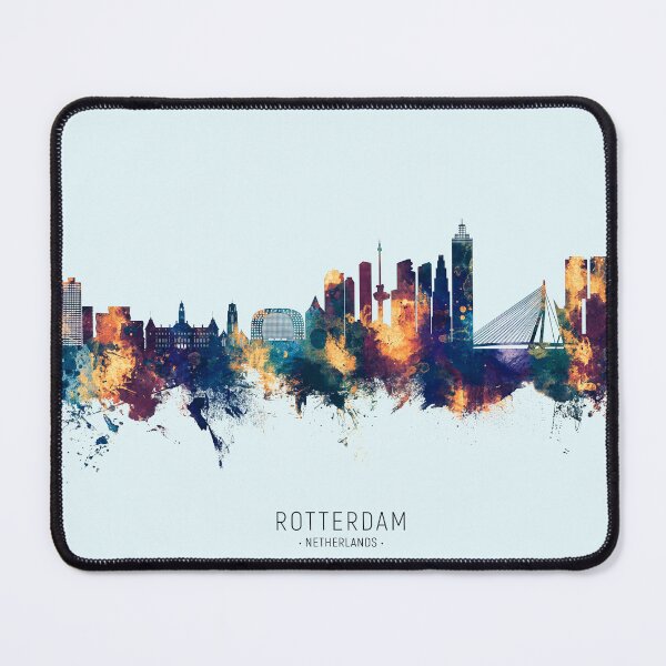 Item preview, Rotterdam The Netherlands Skyline designed and sold by ArtPrints.