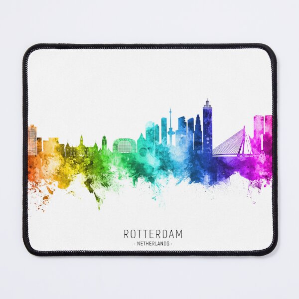 Item preview, Rotterdam The Netherlands Skyline designed and sold by ArtPrints.