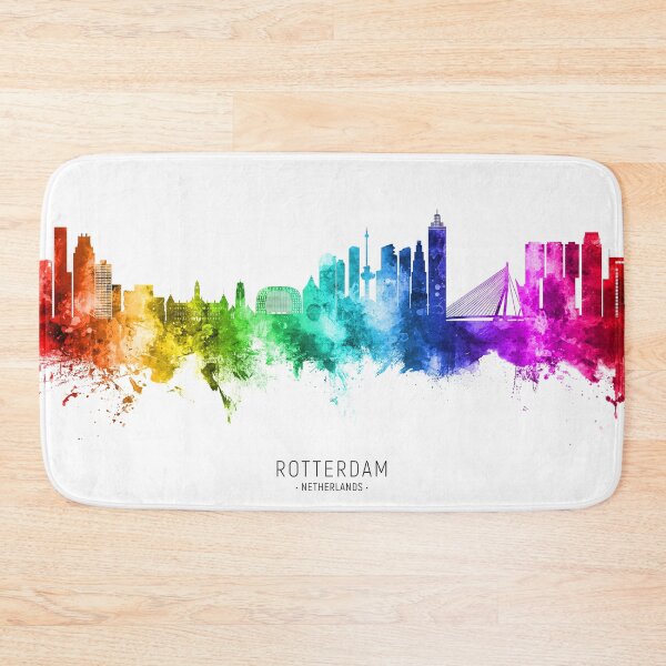 Item preview, Rotterdam The Netherlands Skyline designed and sold by ArtPrints.