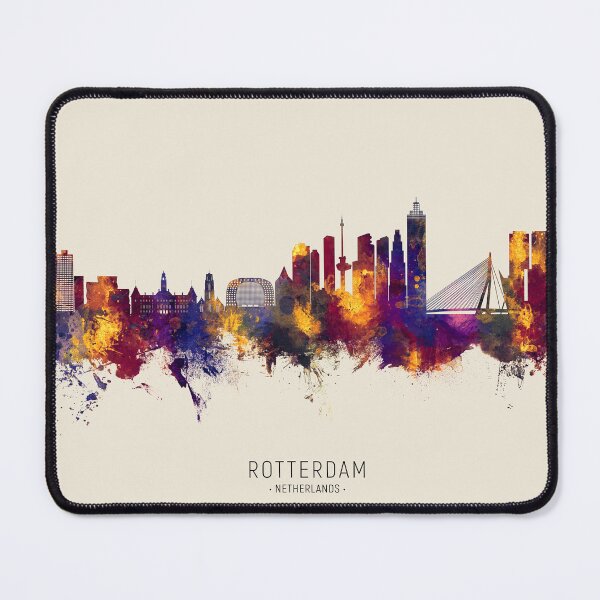 Item preview, Rotterdam The Netherlands Skyline designed and sold by ArtPrints.