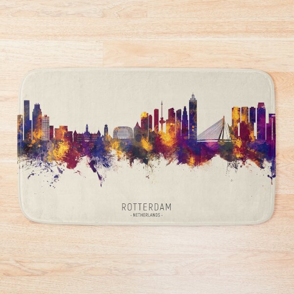 Item preview, Rotterdam The Netherlands Skyline designed and sold by ArtPrints.