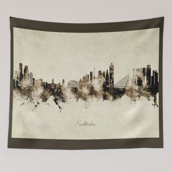 Item preview, Rotterdam The Netherlands Skyline designed and sold by ArtPrints.