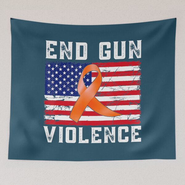Item preview, End Gun Violence Usa Flag Ribbon Anti Gun Awareness Day designed and sold by TheeParlour.