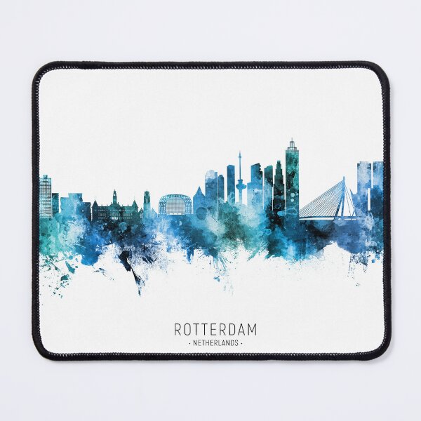 Item preview, Rotterdam The Netherlands Skyline designed and sold by ArtPrints.