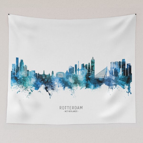 Item preview, Rotterdam The Netherlands Skyline designed and sold by ArtPrints.