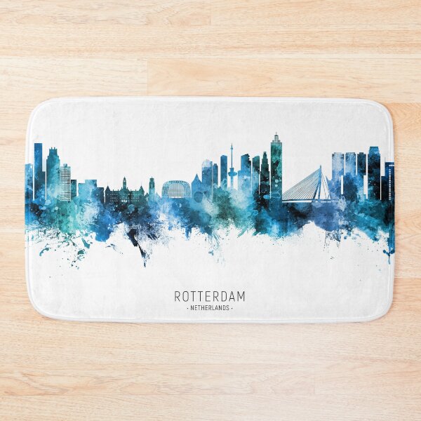 Item preview, Rotterdam The Netherlands Skyline designed and sold by ArtPrints.
