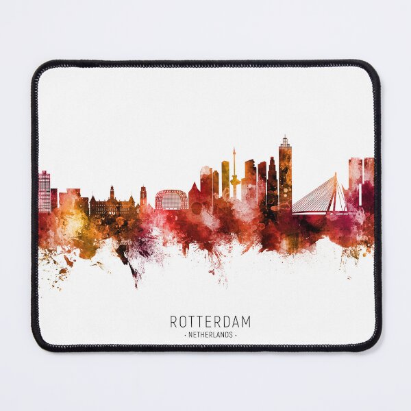 Item preview, Rotterdam The Netherlands Skyline designed and sold by ArtPrints.