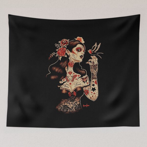 Item preview, Day of the Dead Art Day of the Dead Picture Dia De Los Muertos  designed and sold by faupelclaggu.