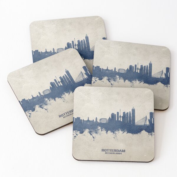 Item preview, Rotterdam The Netherlands Skyline designed and sold by ArtPrints.