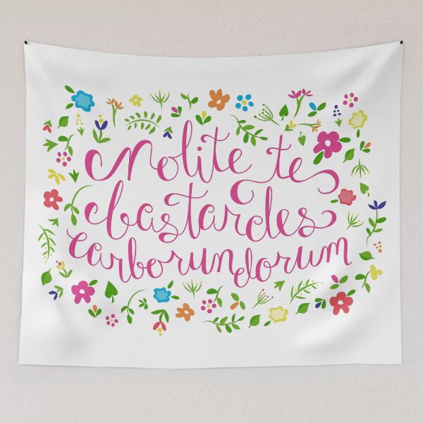 Item preview, Don't Let the Bastards Grind You Down - Rainbow Floral designed and sold by sixhours.