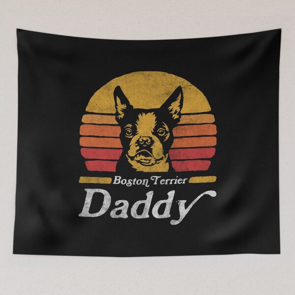 Item preview, Retro Vintage Boston Terrier Daddy designed and sold by More Cute Dogs.
