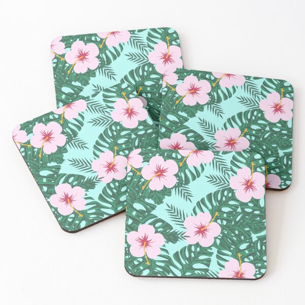 Item preview, Tropical Hibiscus And Monstera Leaves Pattern designed and sold by GraphicsClub.