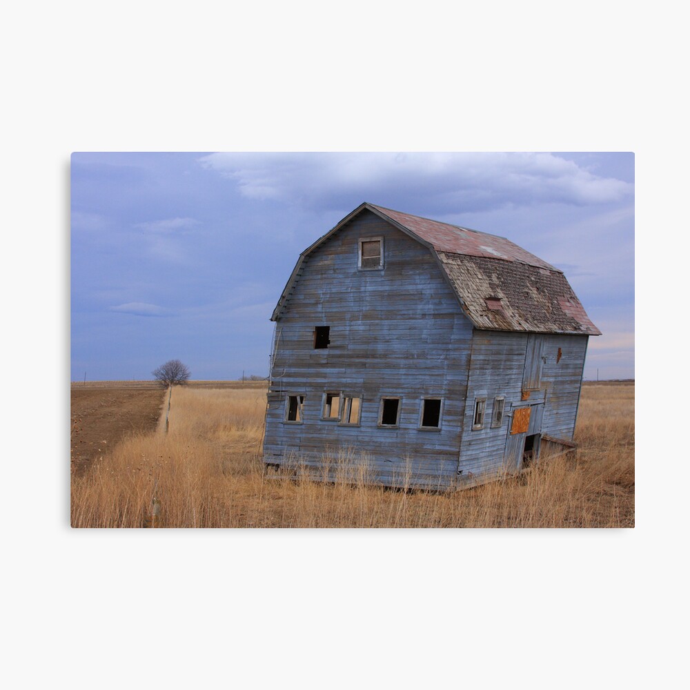 Blue Barn Canvas Print