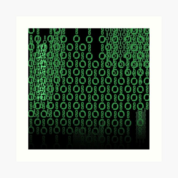 Binary Code Wall Art | Redbubble