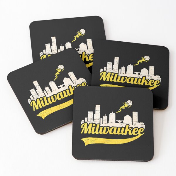 Item preview, Milwaukee Baseball Home Run City Skyline designed and sold by xmjajd.