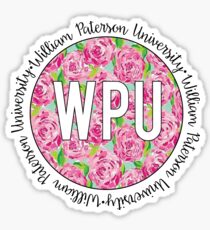 William Paterson University - Pink Floral Sticker