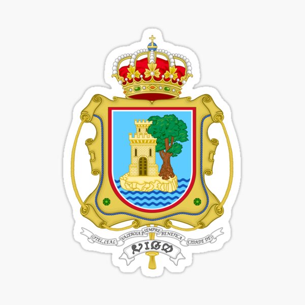 Escudo de armas de Vigo, España Pegatina