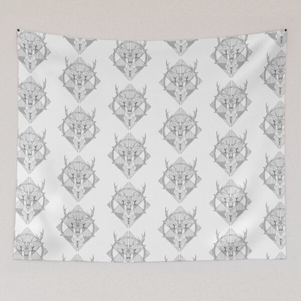 Artikelvorschau, Geometrische Stag Line Design Print entworfen und verkauft von JaritLuin.