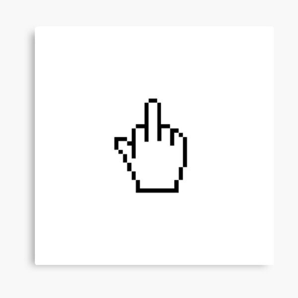 "cursor middle finger" Canvas Print for Sale by tumblrbitch | Redbubble