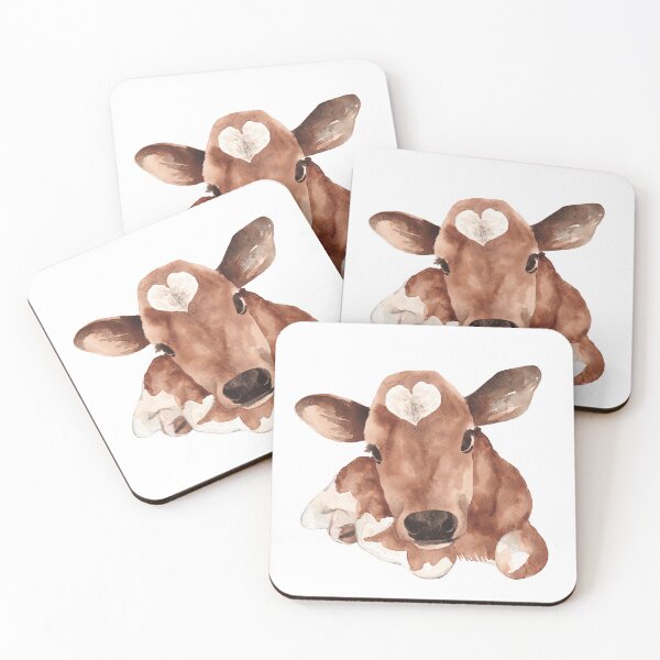 Item preview, Cute cow portrait designed and sold by Kaoryn Chan.