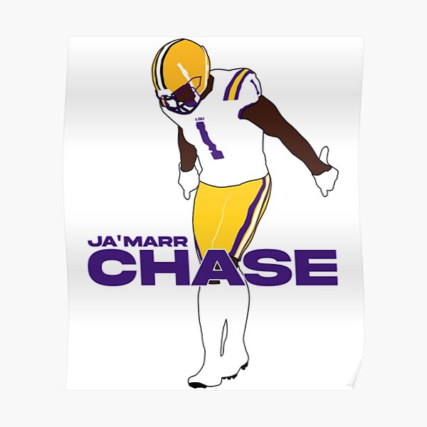 Ja';Marr Chase Football Poster American T-Shirt - Guineashirt Premium ™ LLC