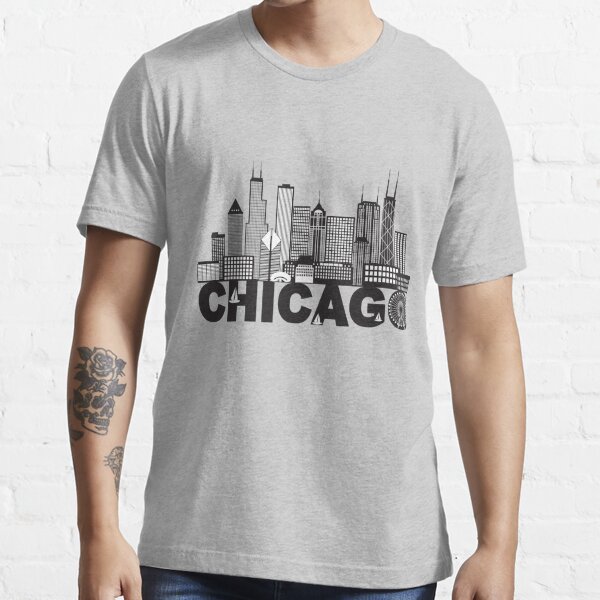 Chicago Skyline T-shirt Design | Essential T-Shirt