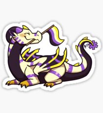 Nonbinary Pride Flag Dragon (1st Edition) Sticker