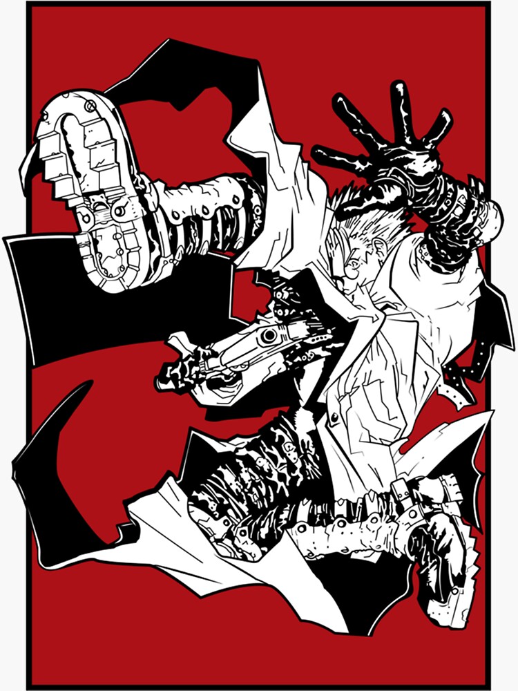 "Trigun vash " Sticker for Sale by ChildWellbeing | Redbubble