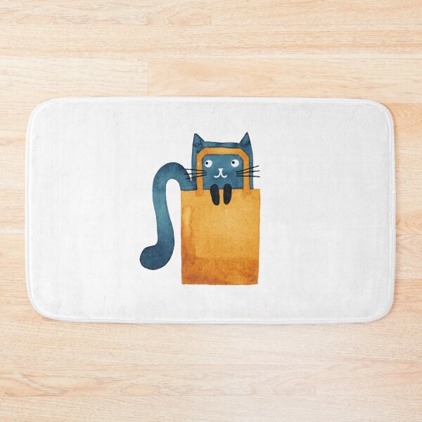 Item preview, Cat in the Bag watercolour cat painting designed and sold by KatyClemmans.