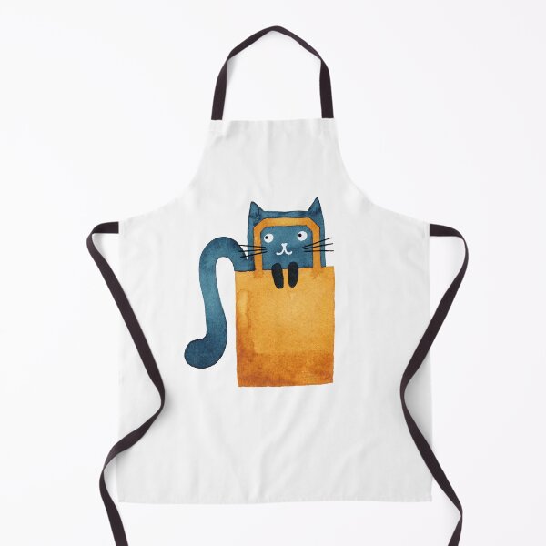 Item preview, Cat in the Bag watercolour cat painting designed and sold by KatyClemmans.
