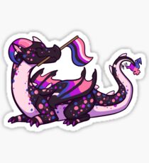 Genderfluid Pride Flag Dragon (1st Edition) Sticker