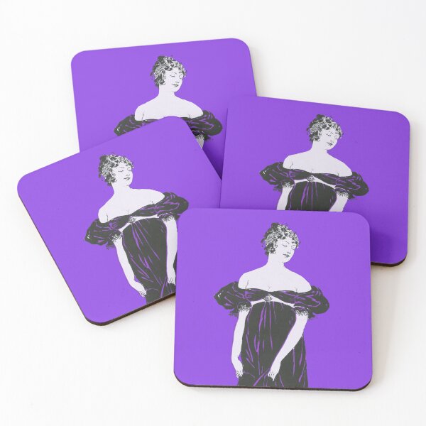 Item preview, Flapper woman tinted purple from artworks by Edward Penfield designed and sold by see-the-fox.