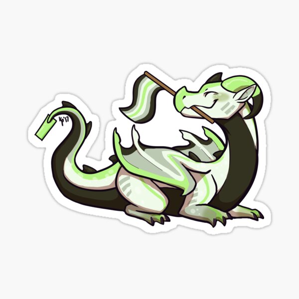 Agender-Dino Die Cut Sticker