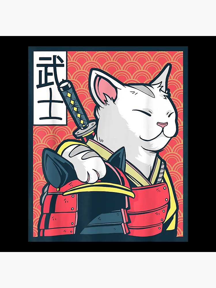 Catzilla - Ancient Japanese Cat Art - Vintage Ninja Cat