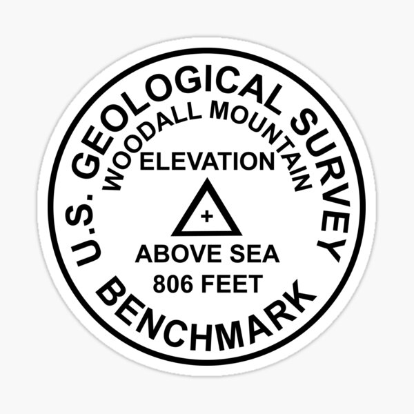 Vista previa del artículo con la obra «Punto de referencia de estilo USGS de Woodall Mountain, Mississippi», diseñado y vendido por topou.