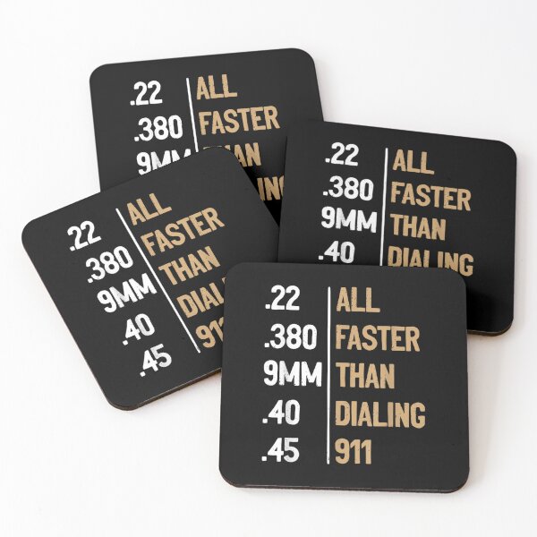 Item preview, All Faster Than Dialing 911 Gun Ammo Lovers Gift Sarcastic designed and sold by BrianLangle2023.